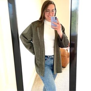 NWOT Vintage Metallic Gold Black Duster Cardigan